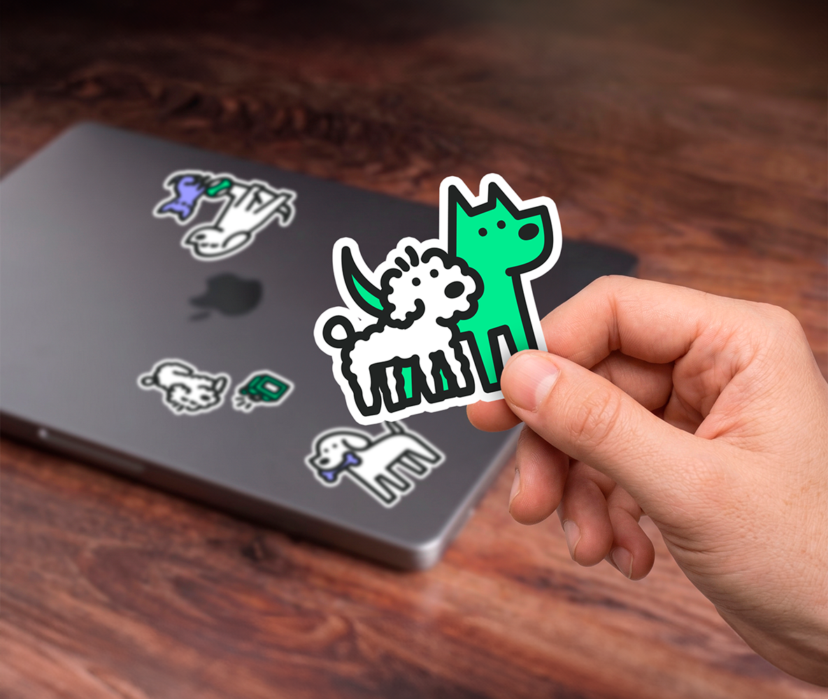 Buddies sticker ilustración